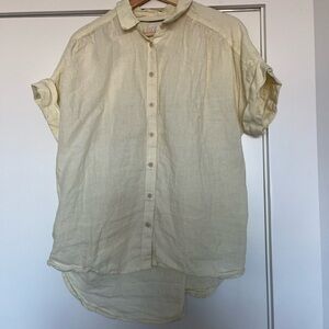 Light Yellow Linen Shirt